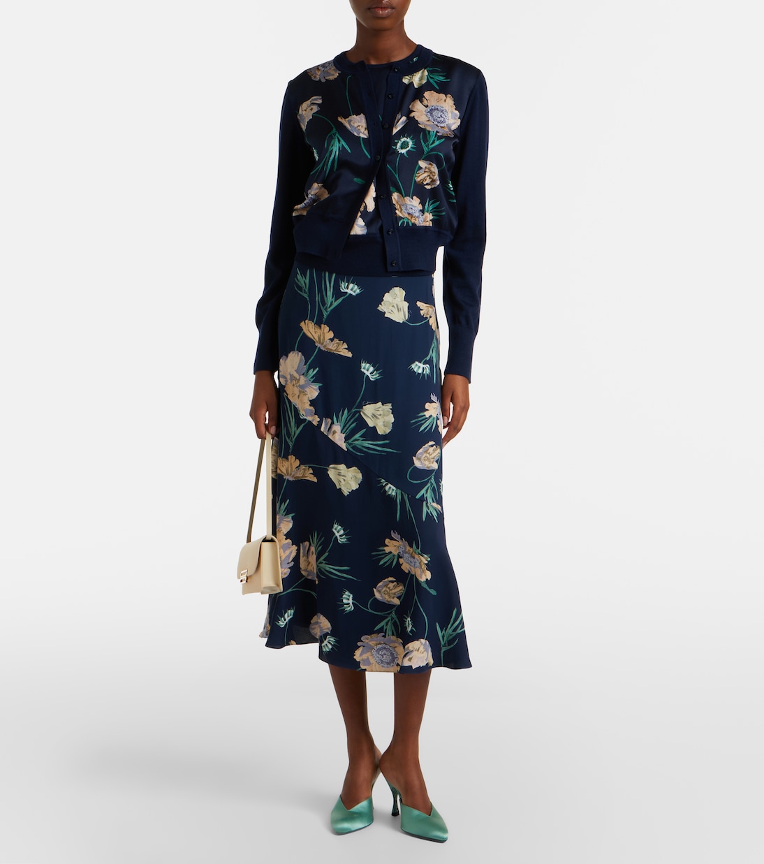 Falda midi floral | Erdem
