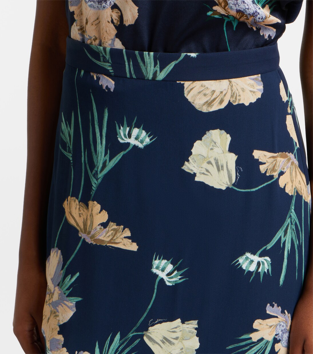 Falda midi floral | Erdem