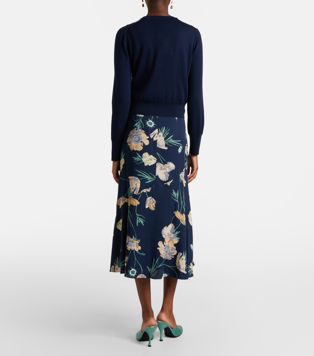 Falda midi floral | Erdem