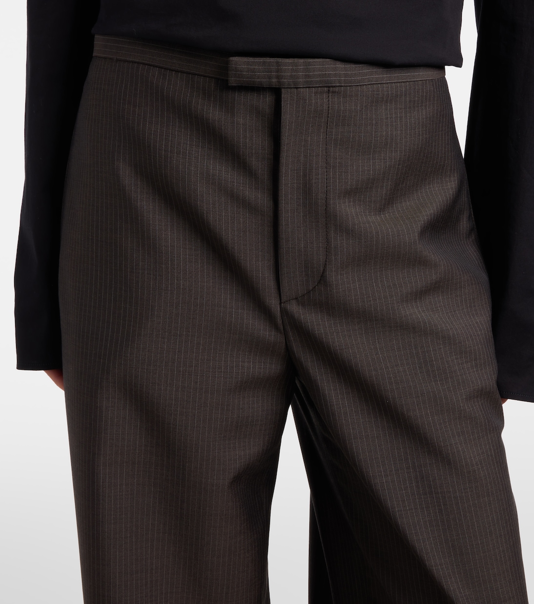 Pinstripe wool and mohair wide-leg pants | Gucci