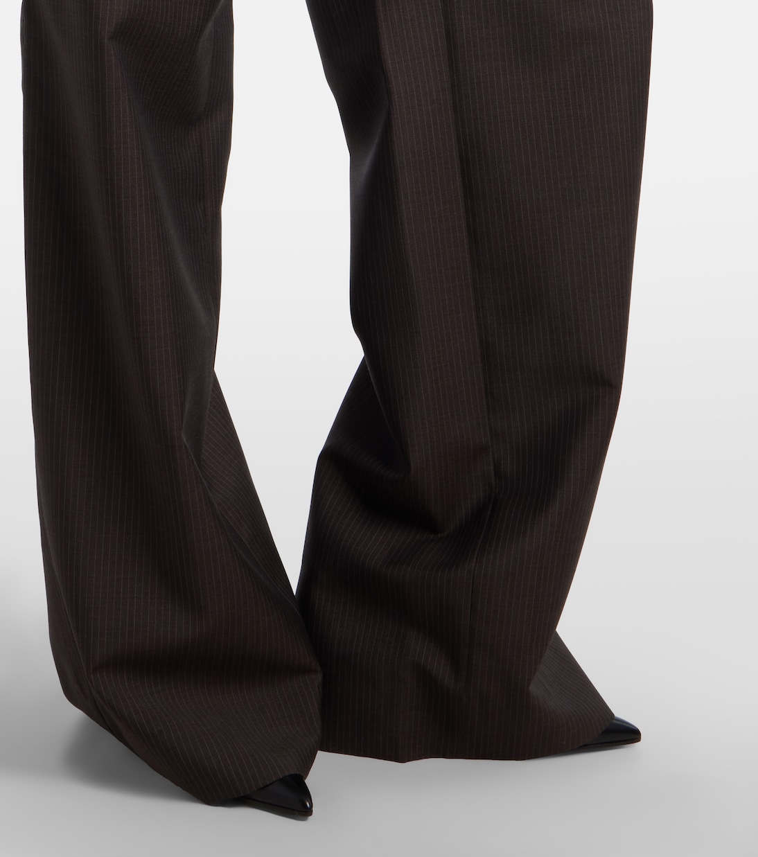 Pinstripe wool and mohair wide-leg pants | Gucci