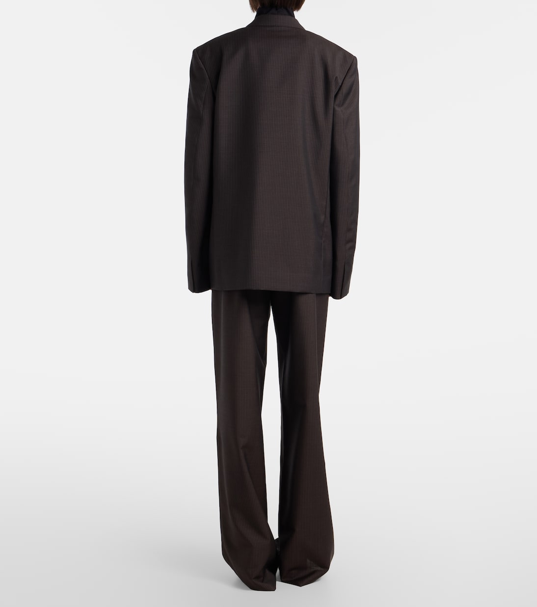 Pinstripe wool and mohair wide-leg pants | Gucci