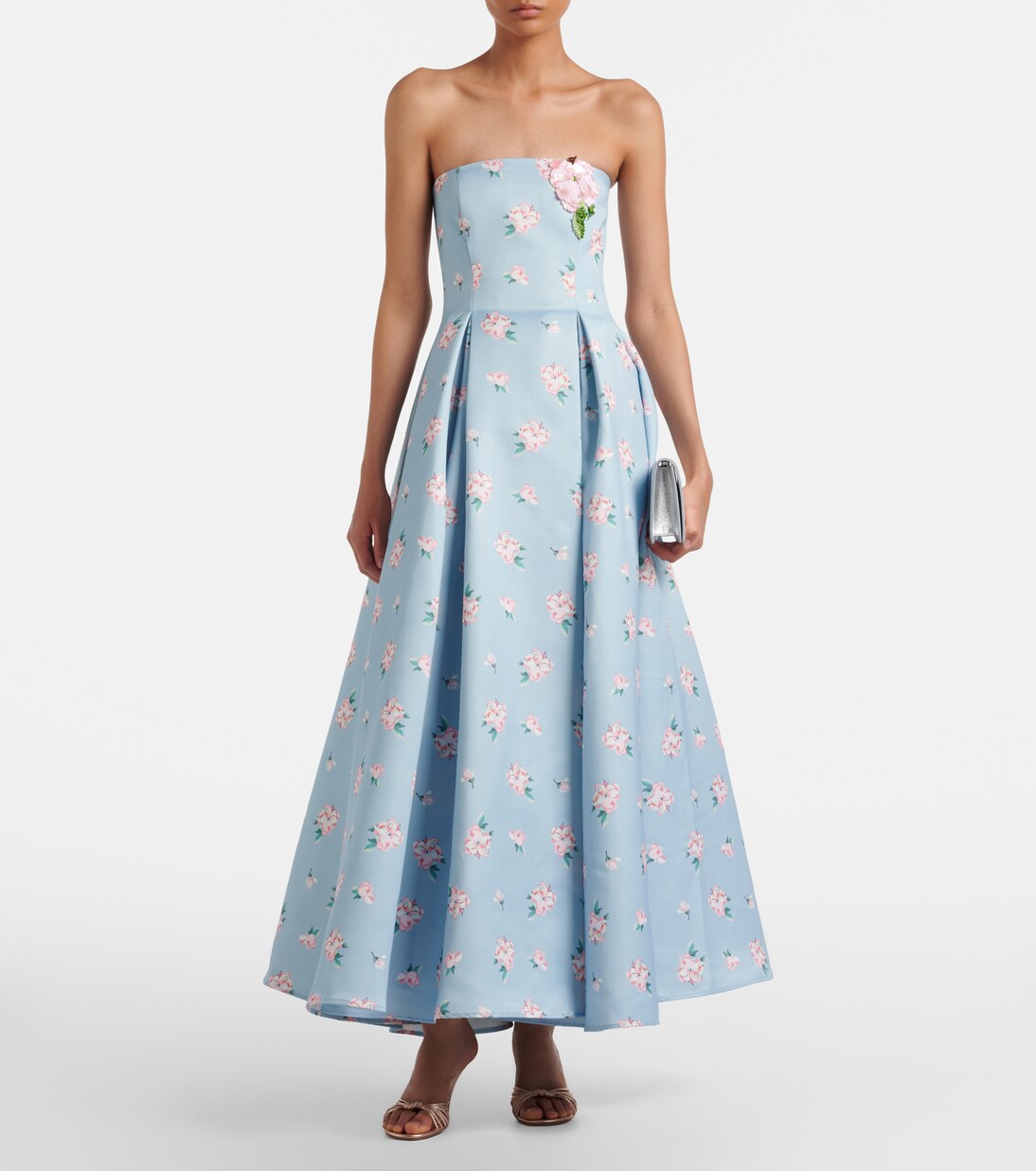 Nora floral bustier gown | Leo Lin