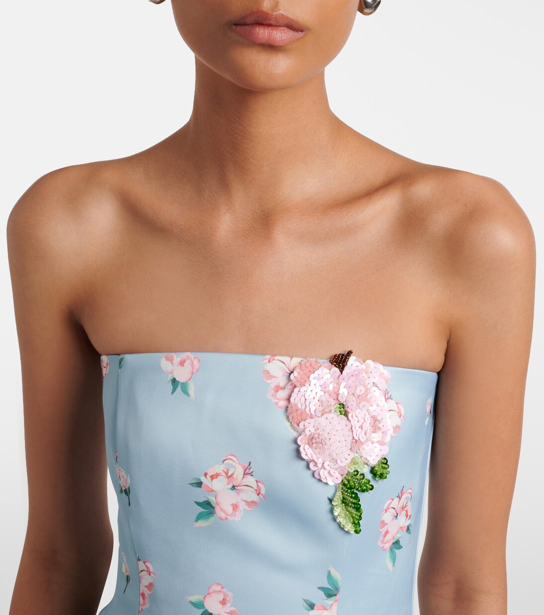 Nora floral bustier gown | Leo Lin