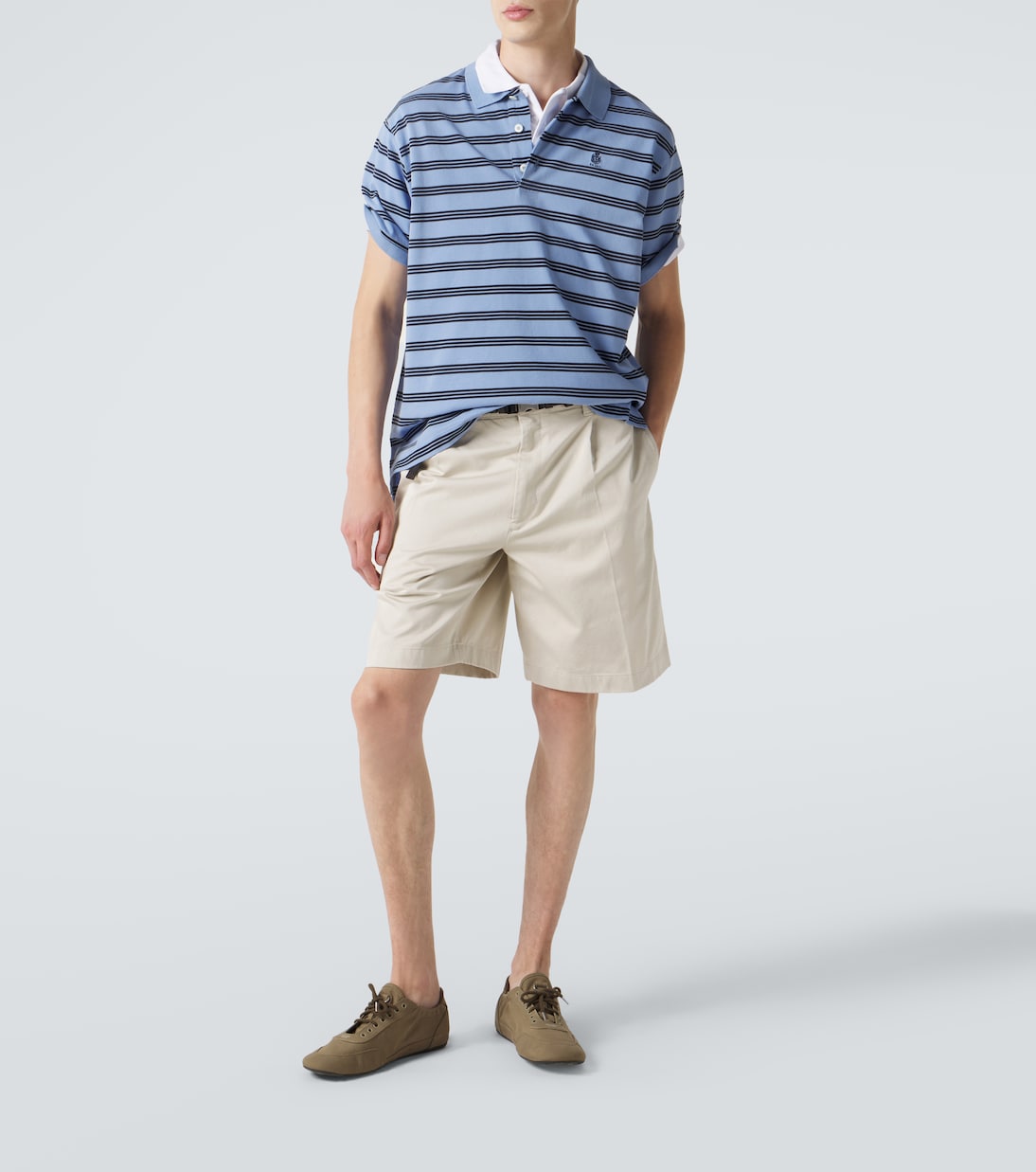 Striped cotton polo shirt | Prada
