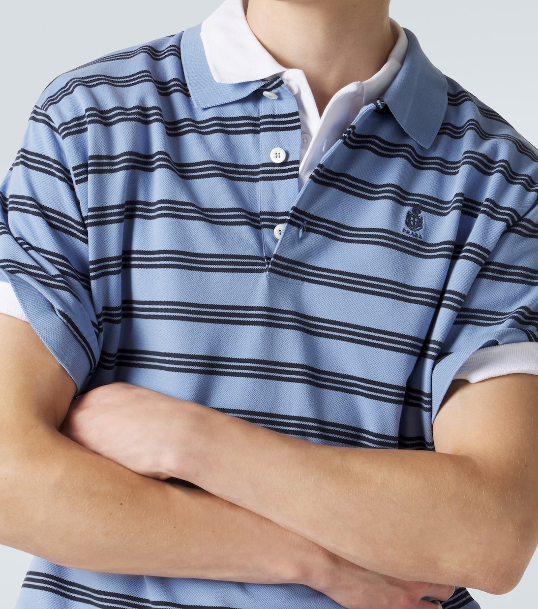 Striped cotton polo shirt | Prada