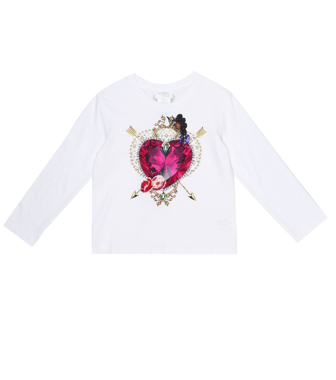 Embellished printed cotton top | Camilla Kids
