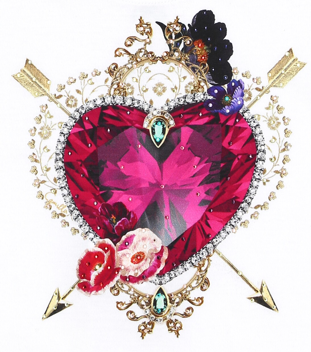 Embellished printed cotton top | Camilla Kids