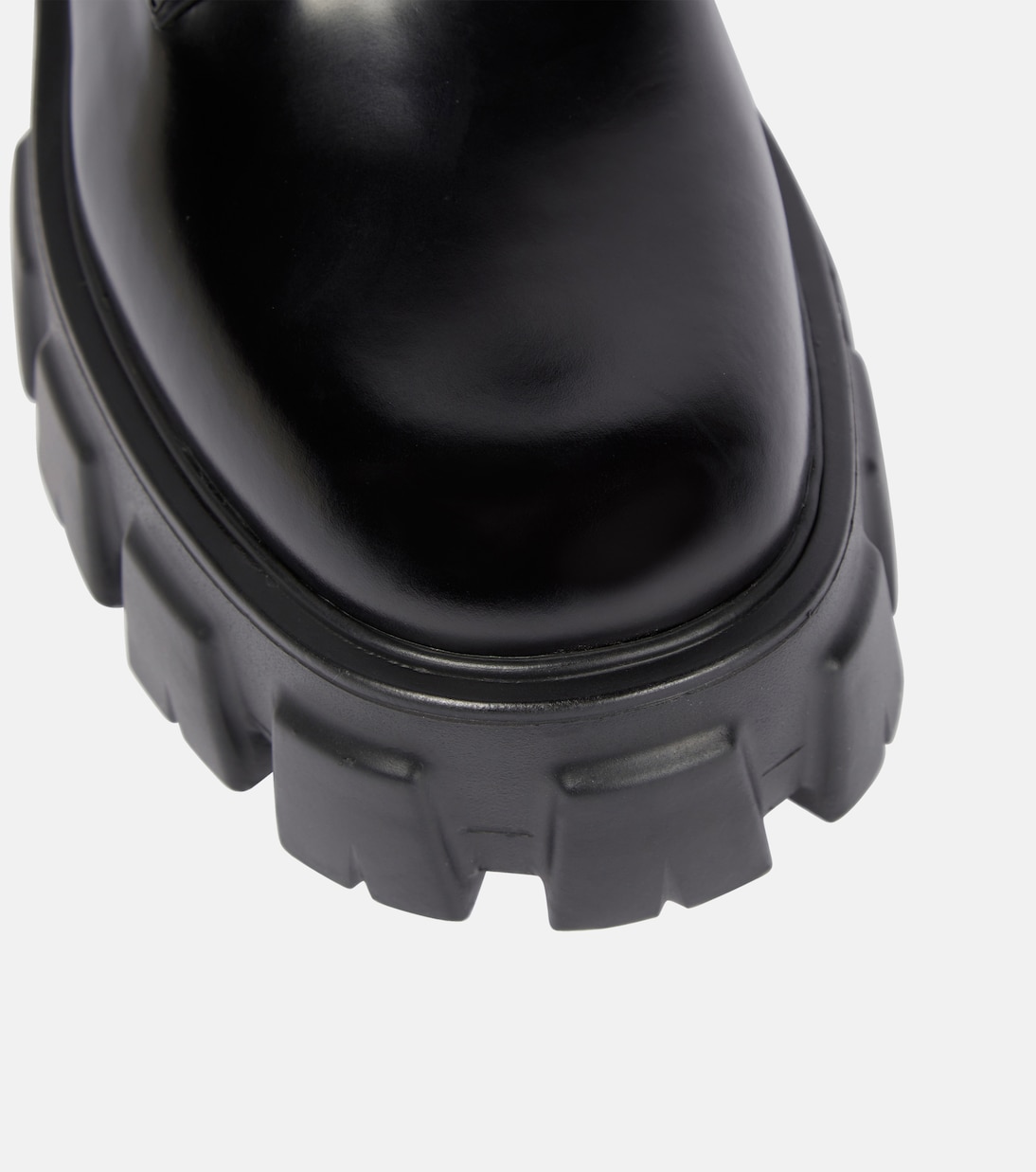 Monolith leather ankle boots | Prada