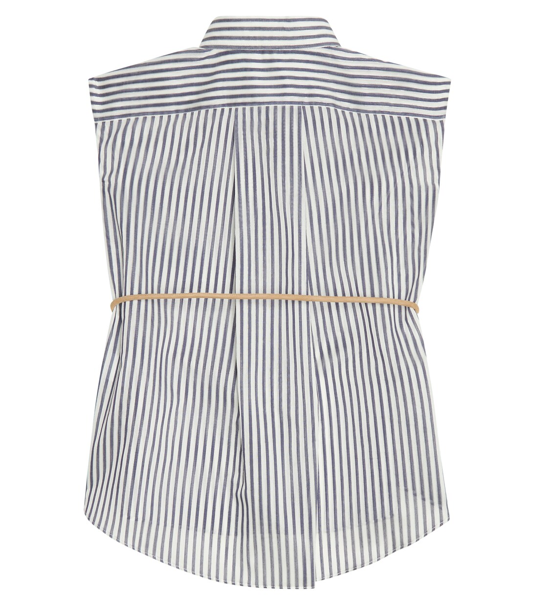 Cotton and silk-blend striped shirt | Brunello Cucinelli Kids