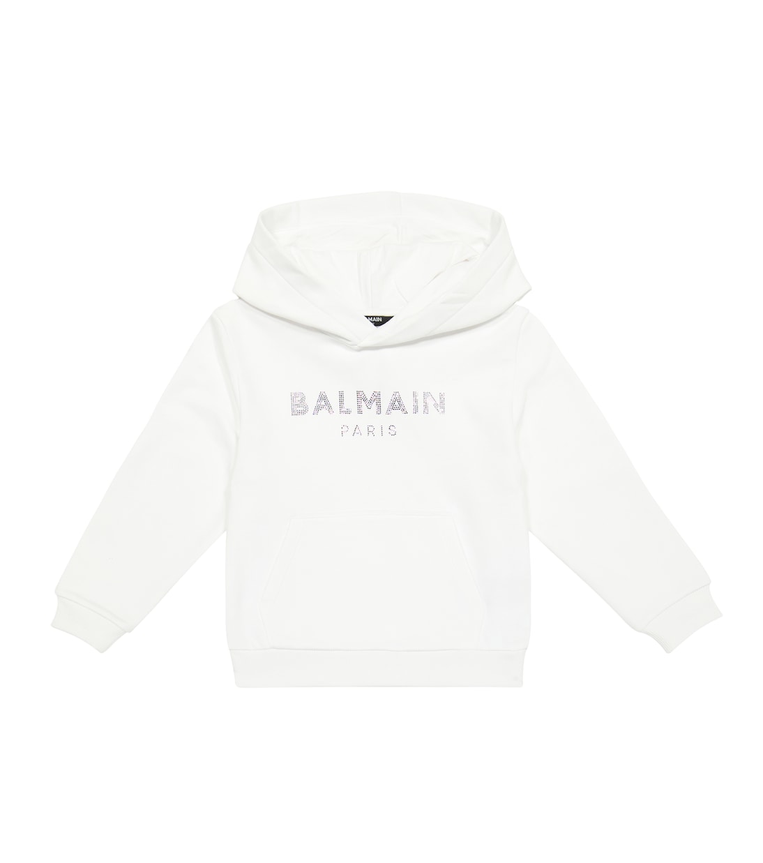 Sweat-shirt à capuche en coton à logo | Balmain Kids