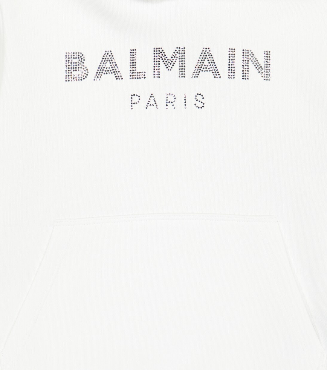Sweat-shirt à capuche en coton à logo | Balmain Kids