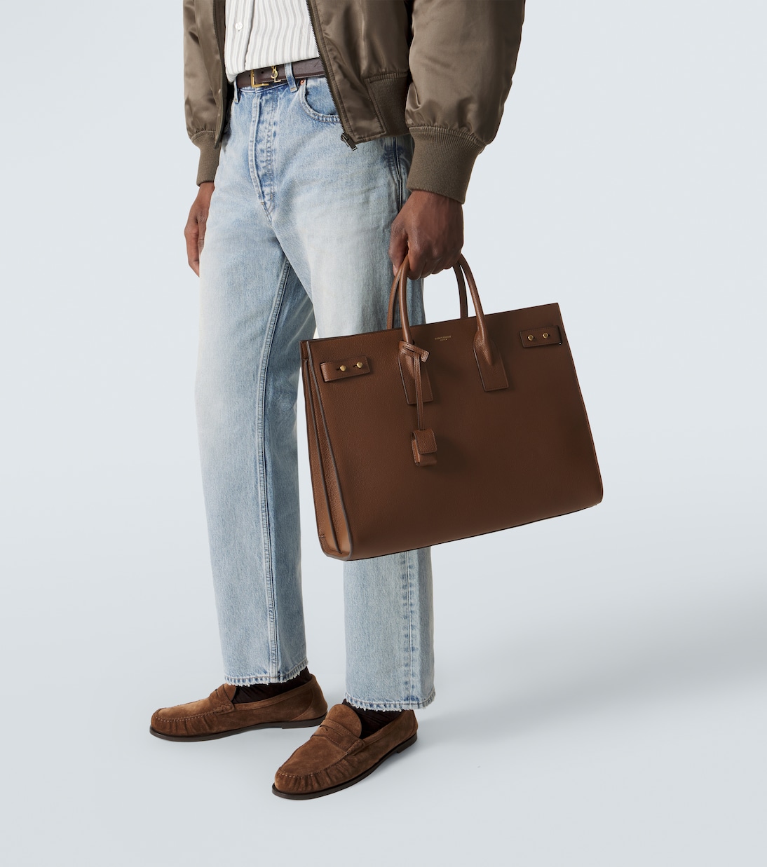 Sac De Jour Thin L号皮革托特包 | Saint Laurent