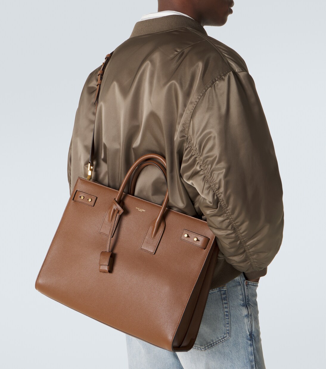 Sac De Jour Thin L号皮革托特包 | Saint Laurent