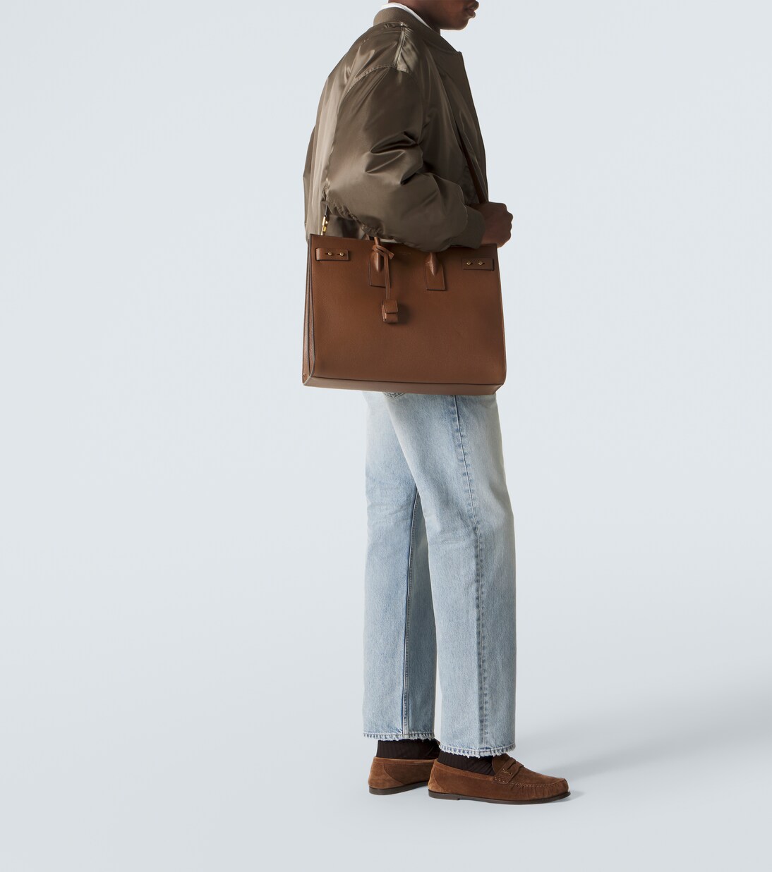 Sac De Jour Thin L号皮革托特包 | Saint Laurent