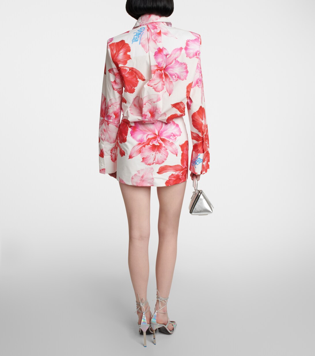 Robe chemise Margot en coton à fleurs | The Attico