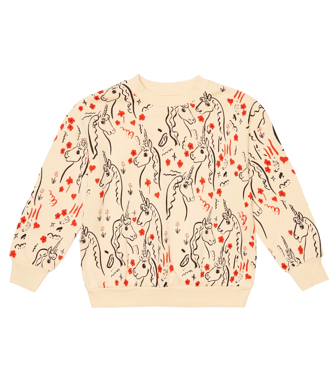 Printed cotton jersey sweater | Mini Rodini