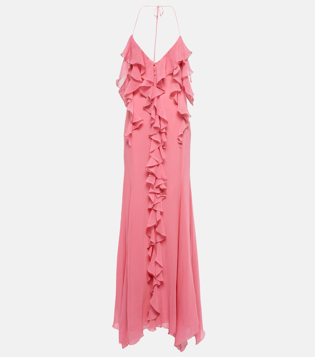 Ruffle cotton and silk maxi dress | Blumarine