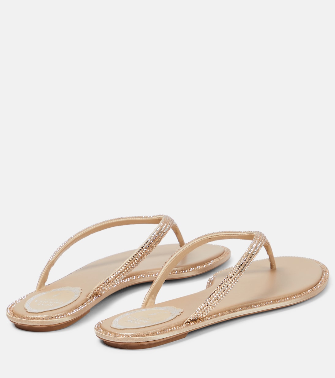 Diana embellished satin thong sandals | Rene Caovilla