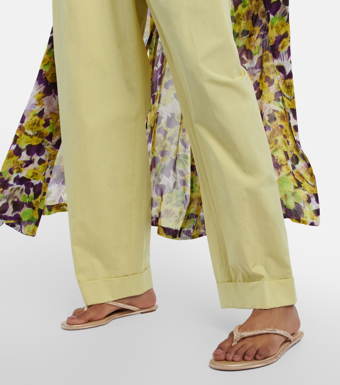 Diana embellished satin thong sandals | Rene Caovilla