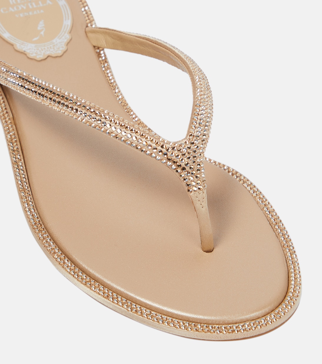 Diana embellished satin thong sandals | Rene Caovilla