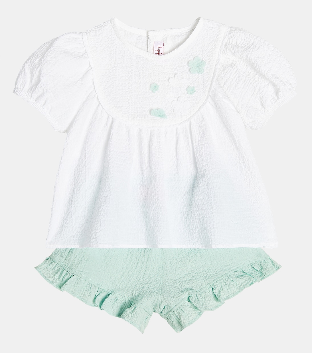 Baby cotton top and shorts set | Il Gufo