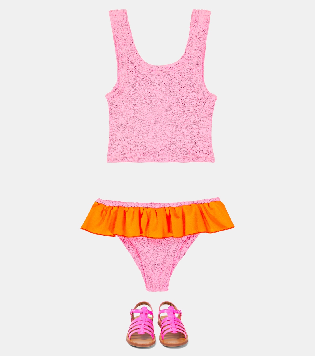 Olive ruffled bikini | Hunza G Kids