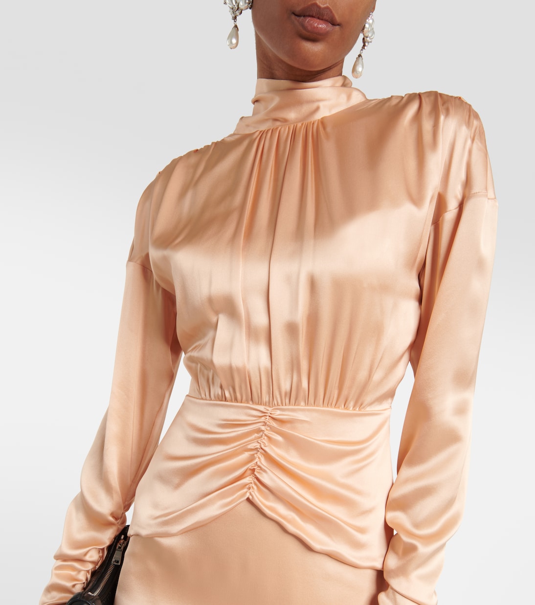 Abito midi in raso di seta | Alessandra Rich