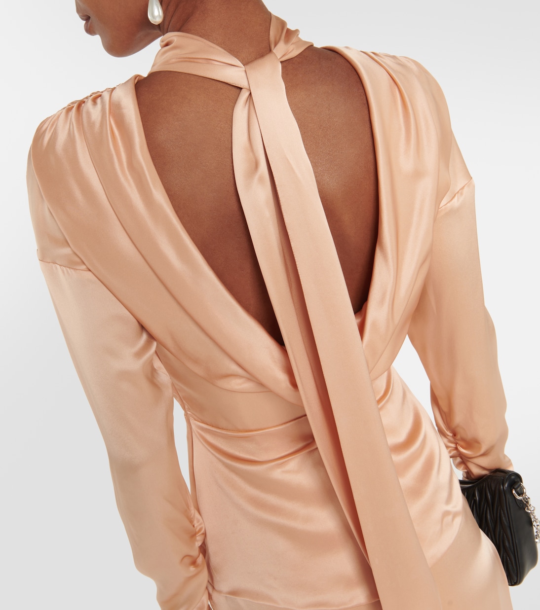 Abito midi in raso di seta | Alessandra Rich