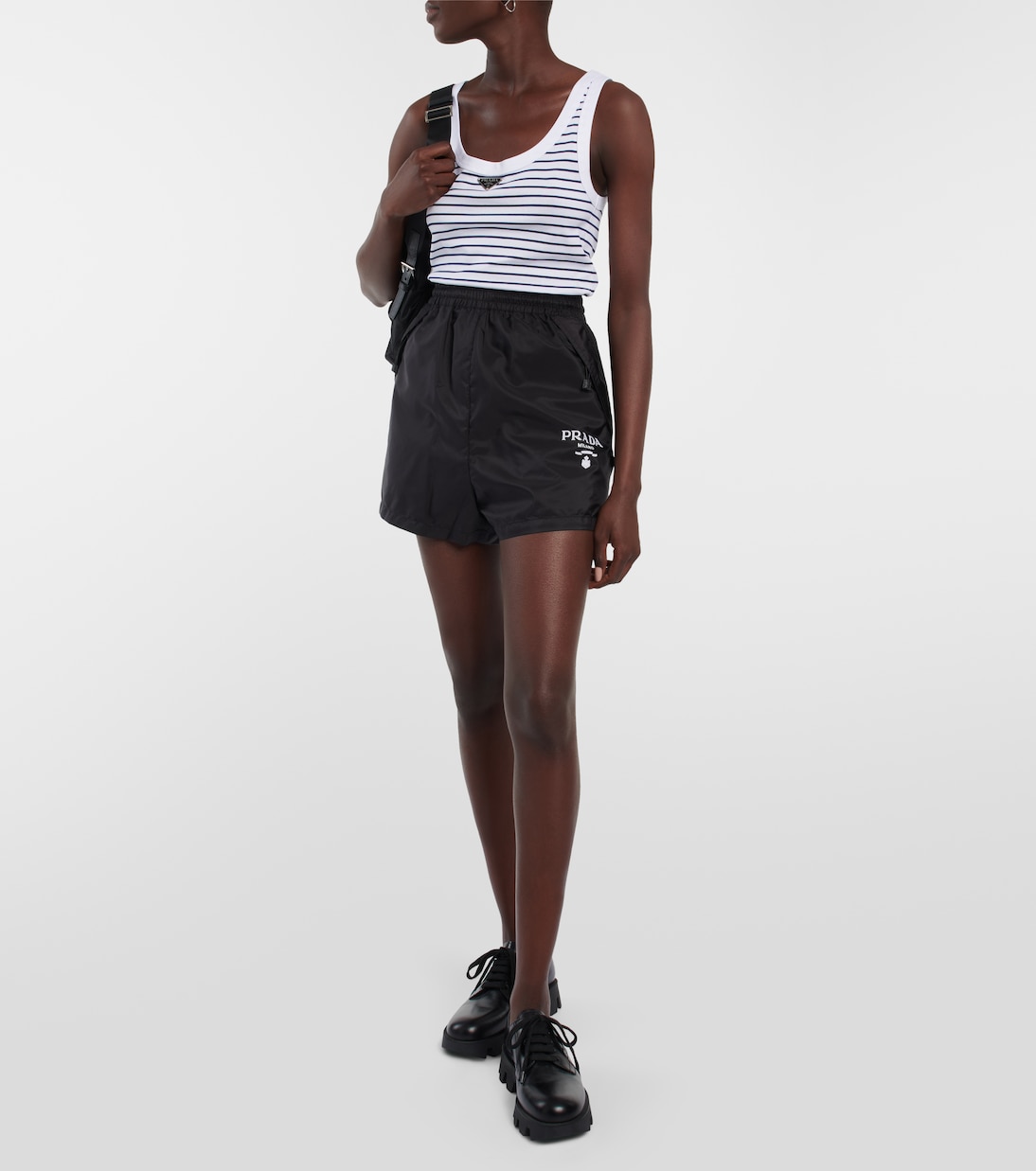 High-Rise Shorts aus Re-Nylon | Prada