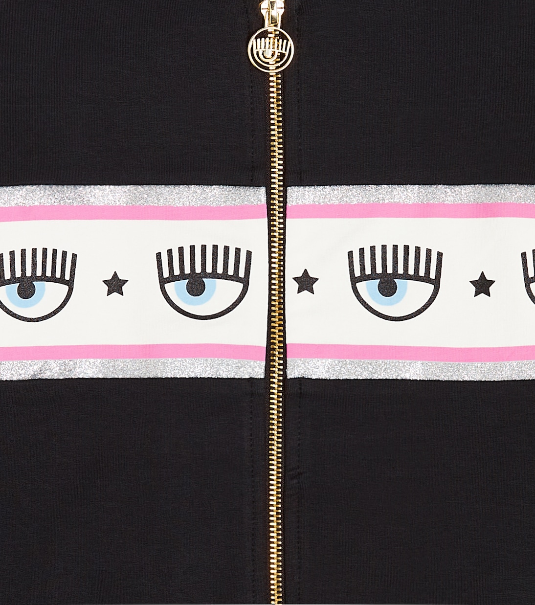 x Chiara Ferragni printed cotton-blend jersey hoodie | Monnalisa