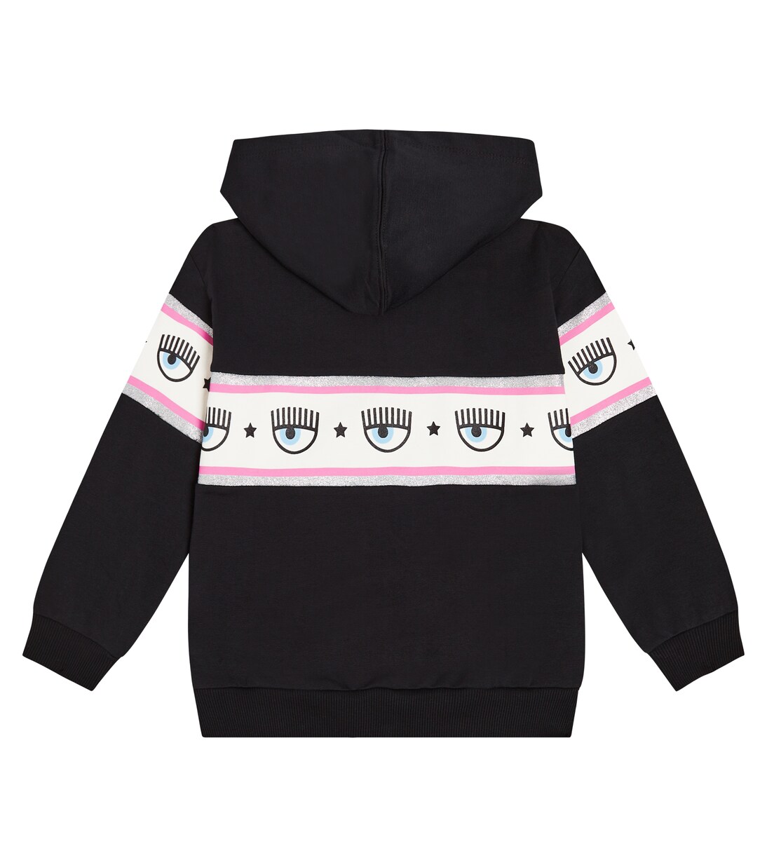 x Chiara Ferragni printed cotton-blend jersey hoodie | Monnalisa