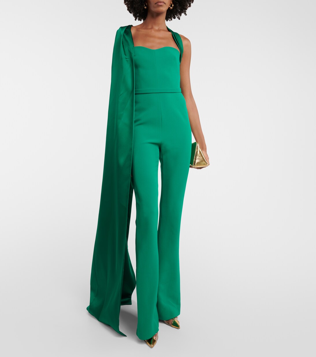 Lollian Marmont caped jumpsuit | Safiyaa