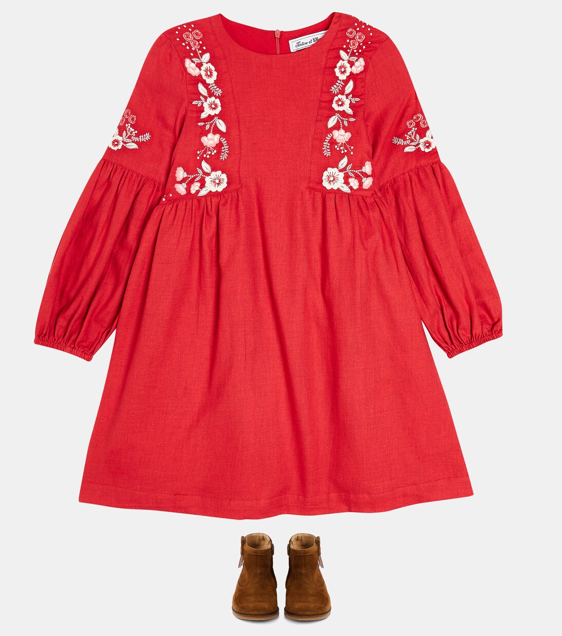 Embroidered cotton-blend dress | Tartine et Chocolat