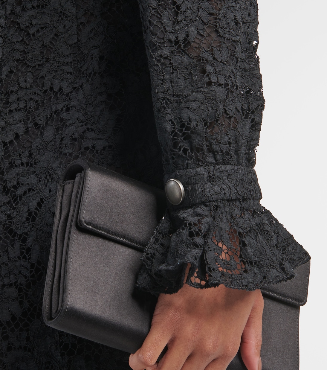 Vestido midi de encaje de algodón | Alessandra Rich