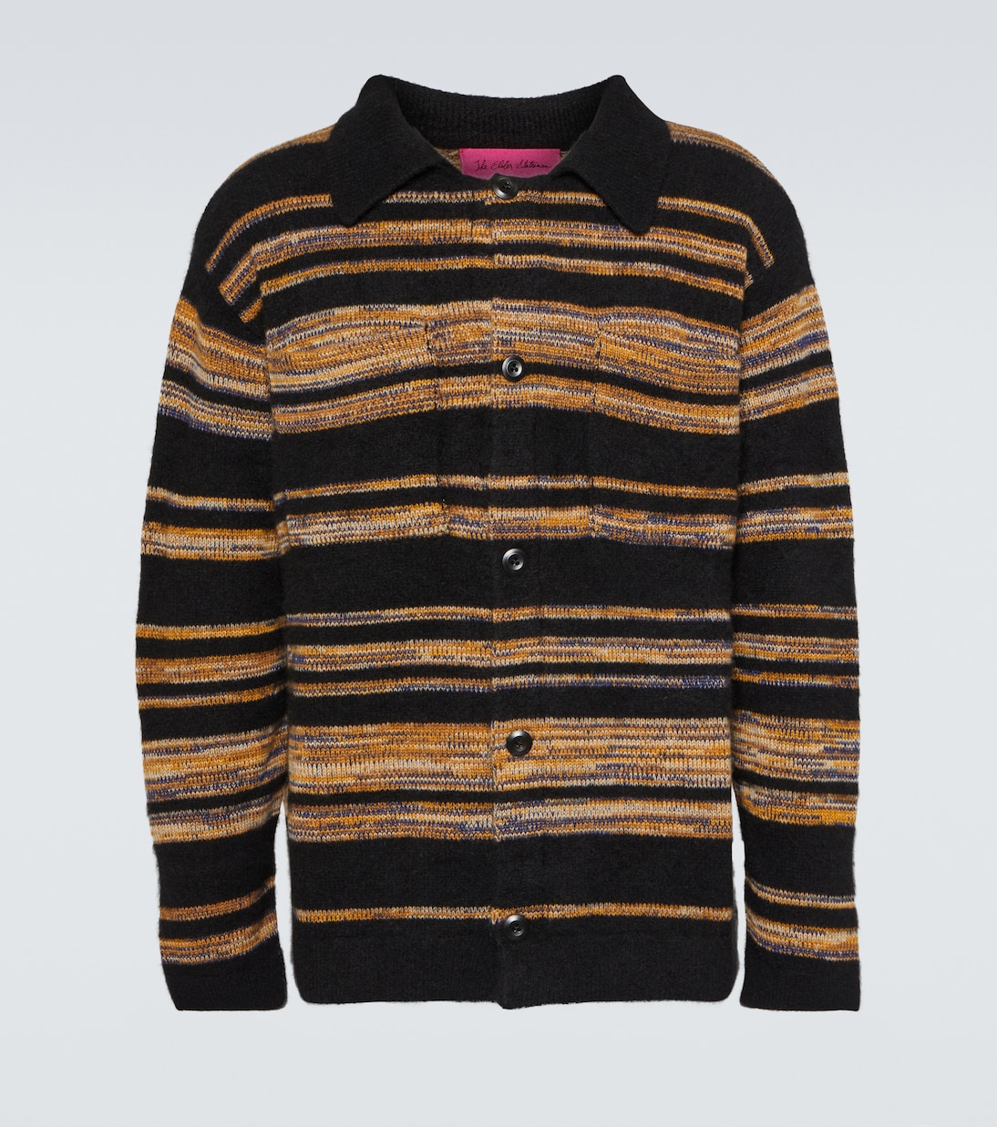 Phantom striped cashmere and cotton shirt  | The Elder Statesman