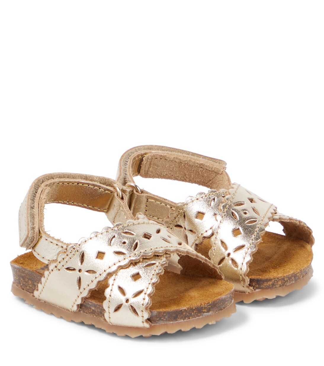 Baby cutout metallic leather sandals | PèPè
