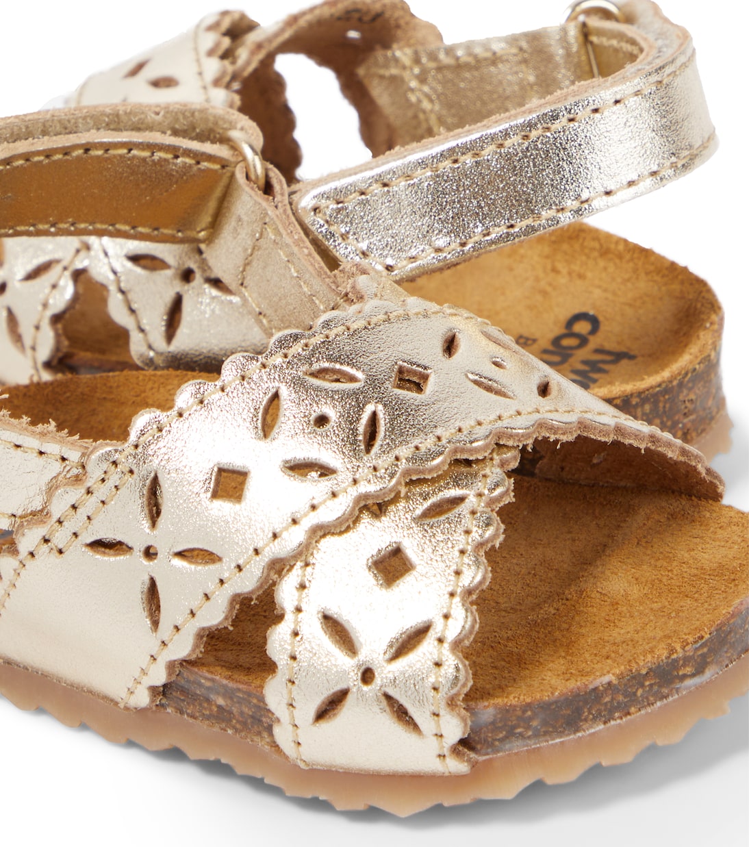 Baby cutout metallic leather sandals | PèPè