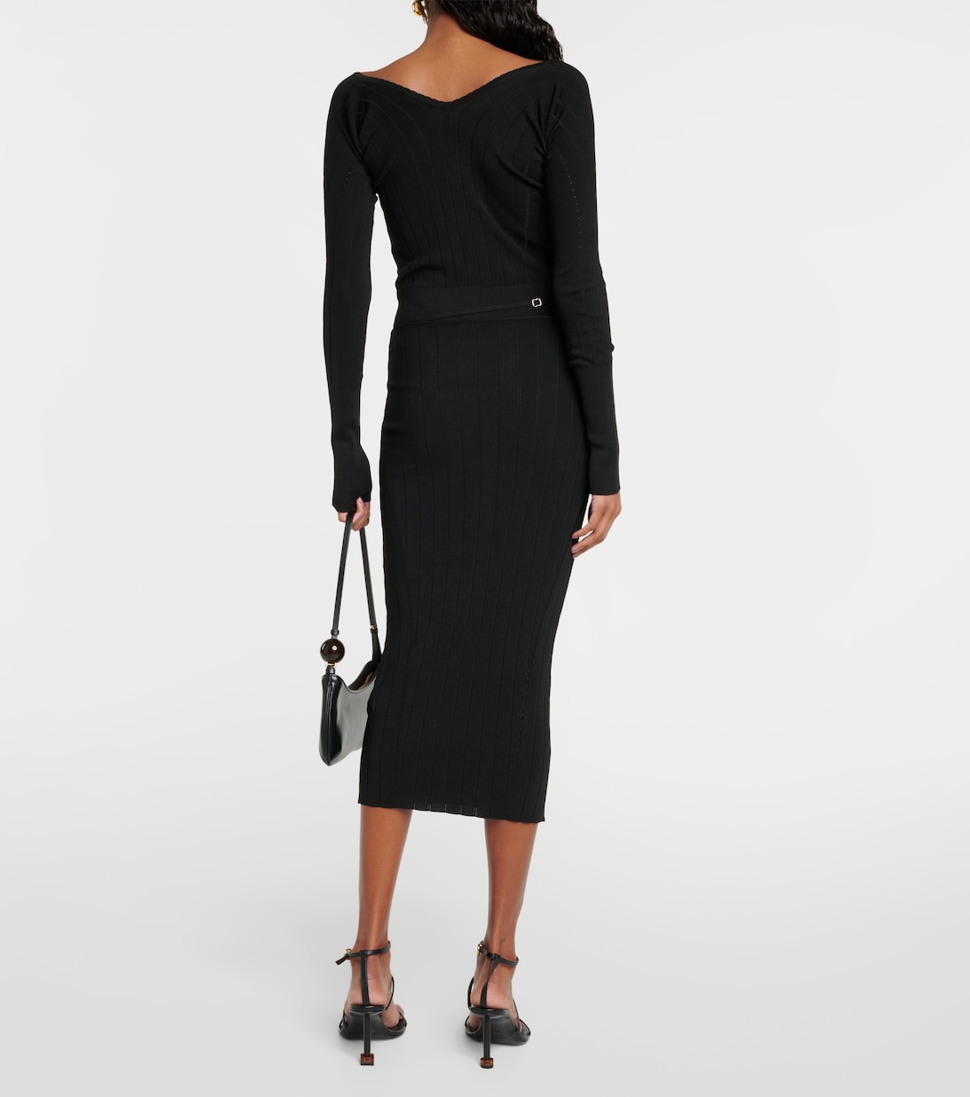 Midirock La Jupe Pralu aus Rippstrick | Jacquemus