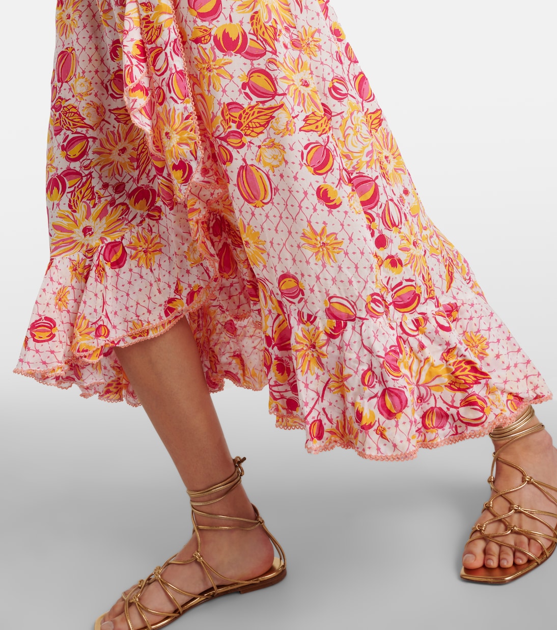 Robe portefeuille Aude à fleurs | Poupette St Barth