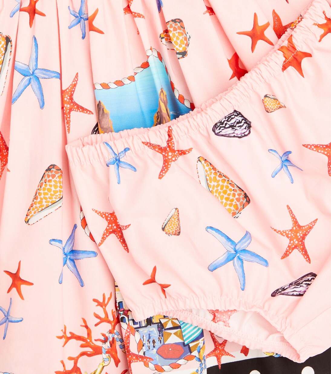 Baby Capri printed cotton dress and bloomers set | Dolce&Gabbana Kids