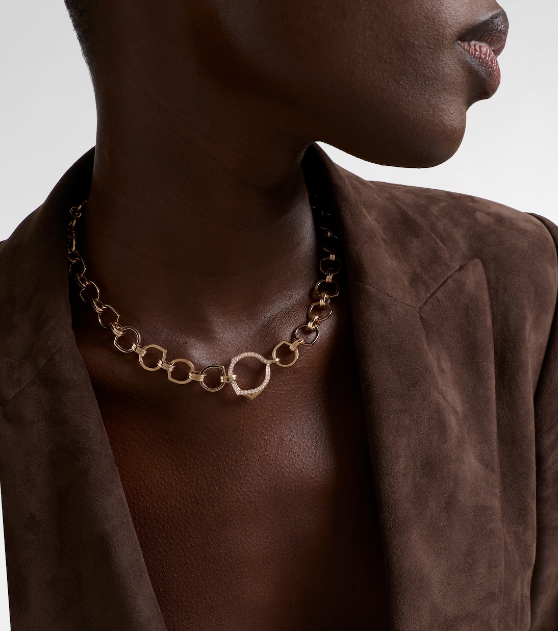 Antifer 18kt rose gold necklace with diamonds | Repossi