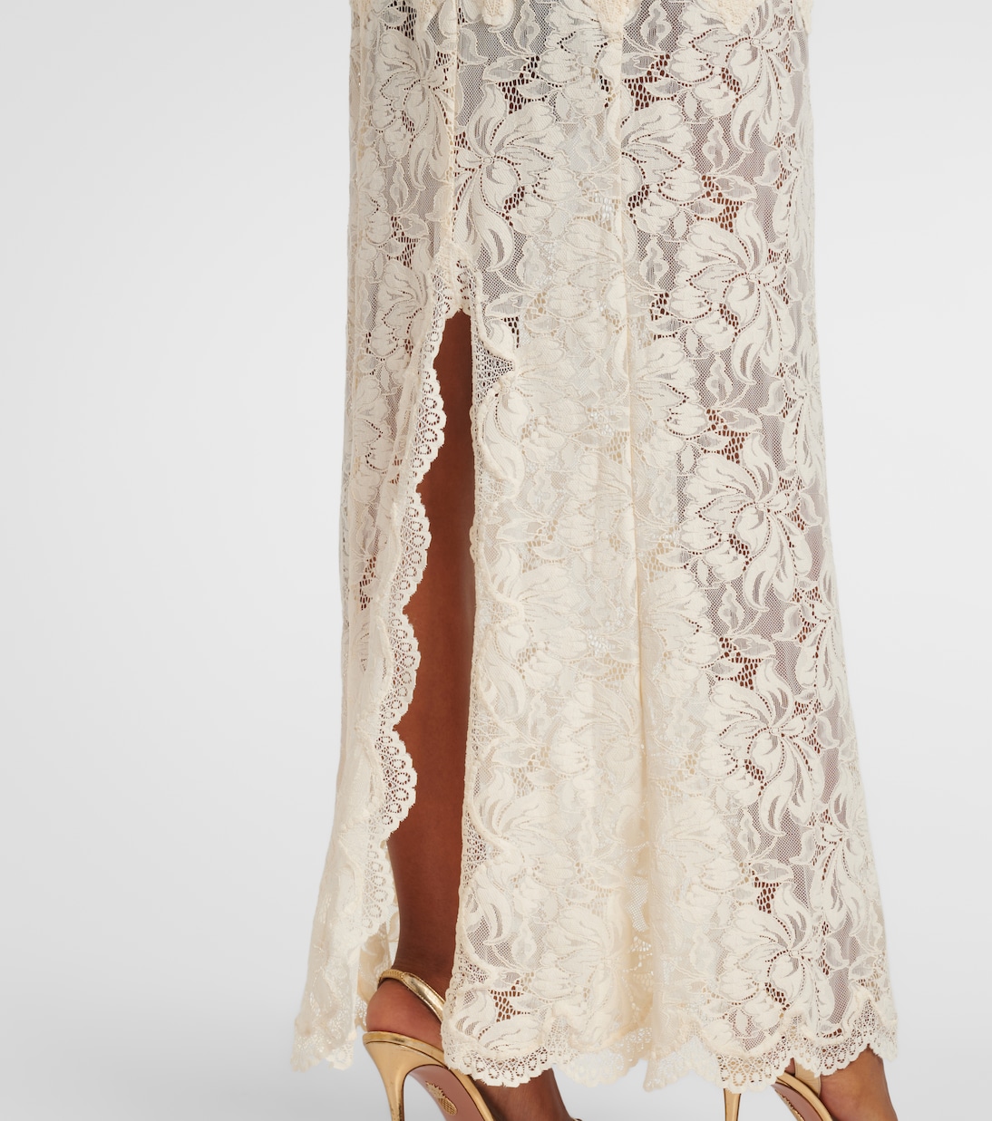 Maxikleid mit Spitze | Rabanne