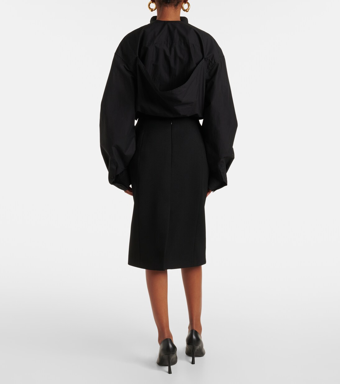 Hourglass wool midi skirt | Balenciaga