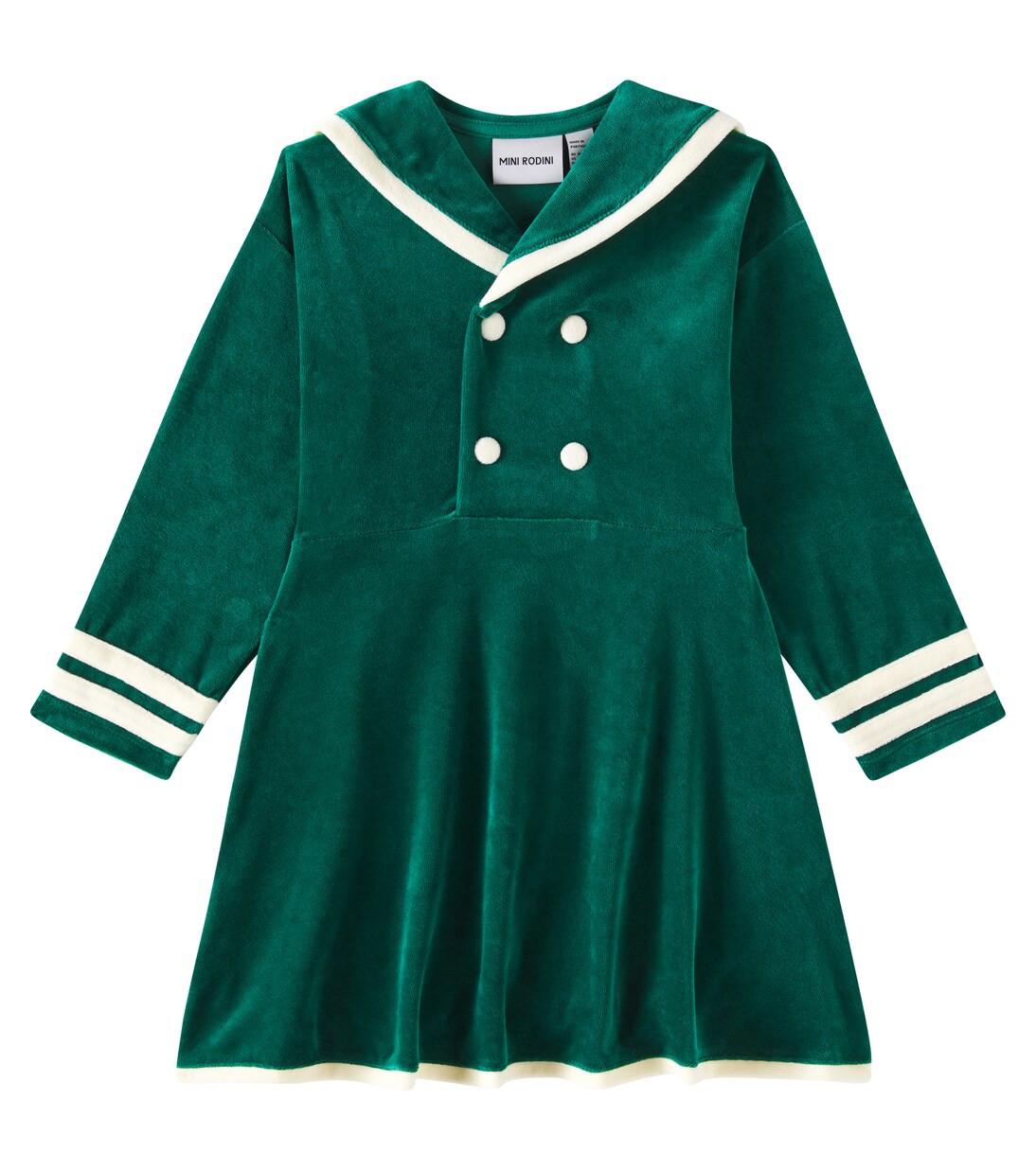 Sailor cotton velour dress | Mini Rodini