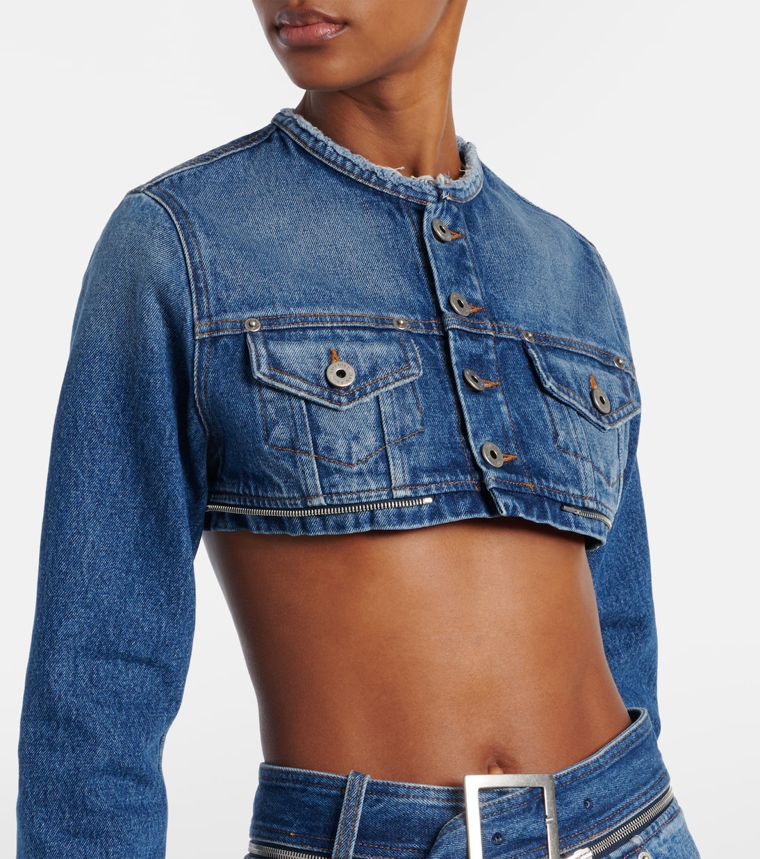 Cropped denim jacket  | Jean Paul Gaultier