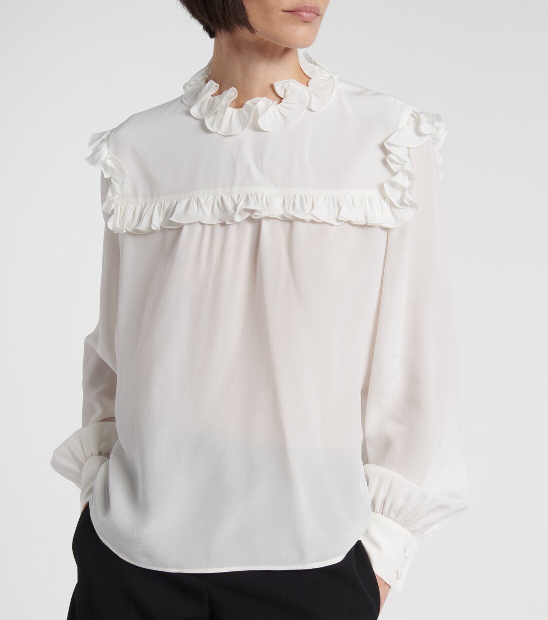 Bluse aus Crêpe de Chine aus Seide | Valentino