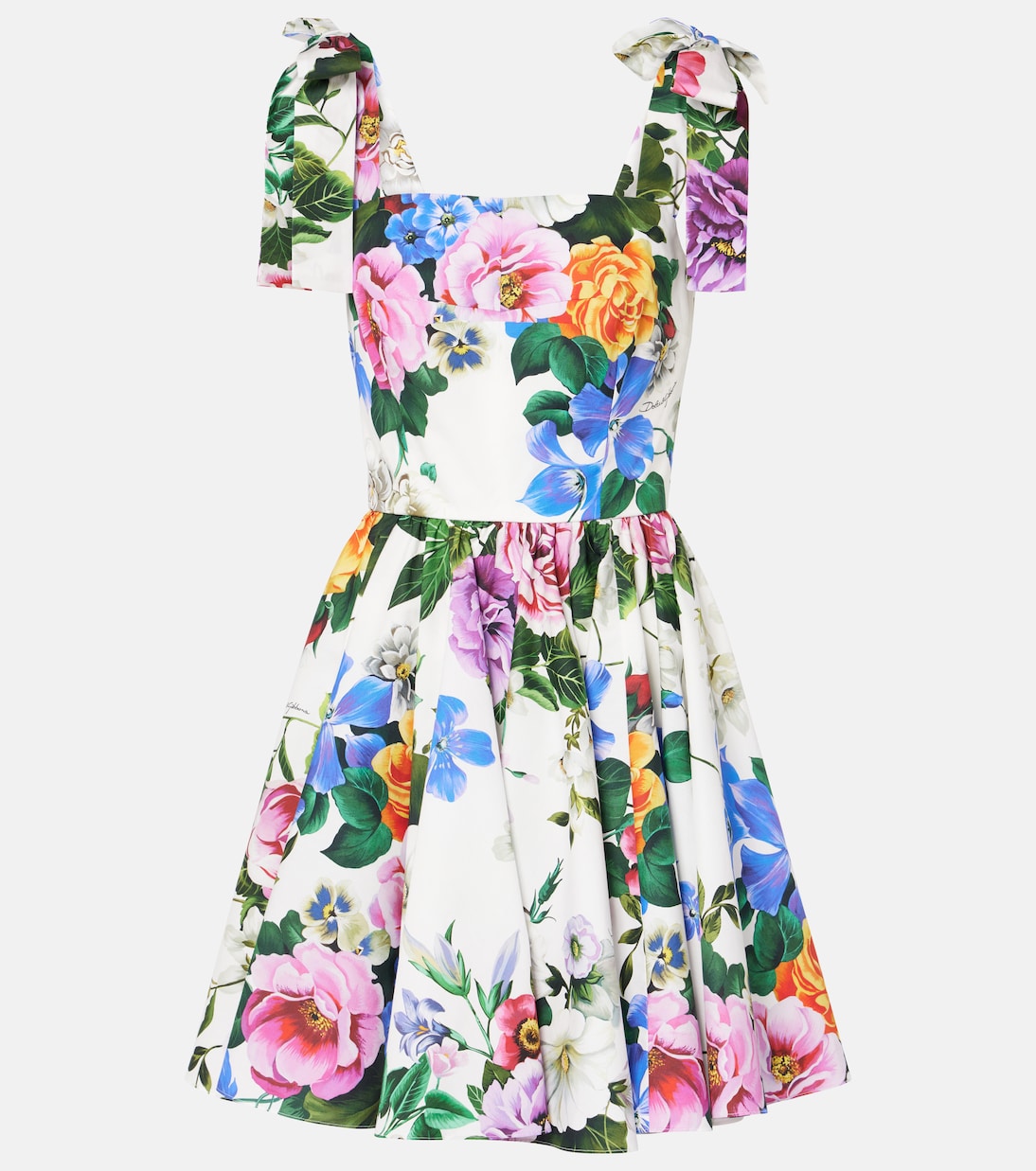 Floral cotton poplin minidress | Dolce&Gabbana