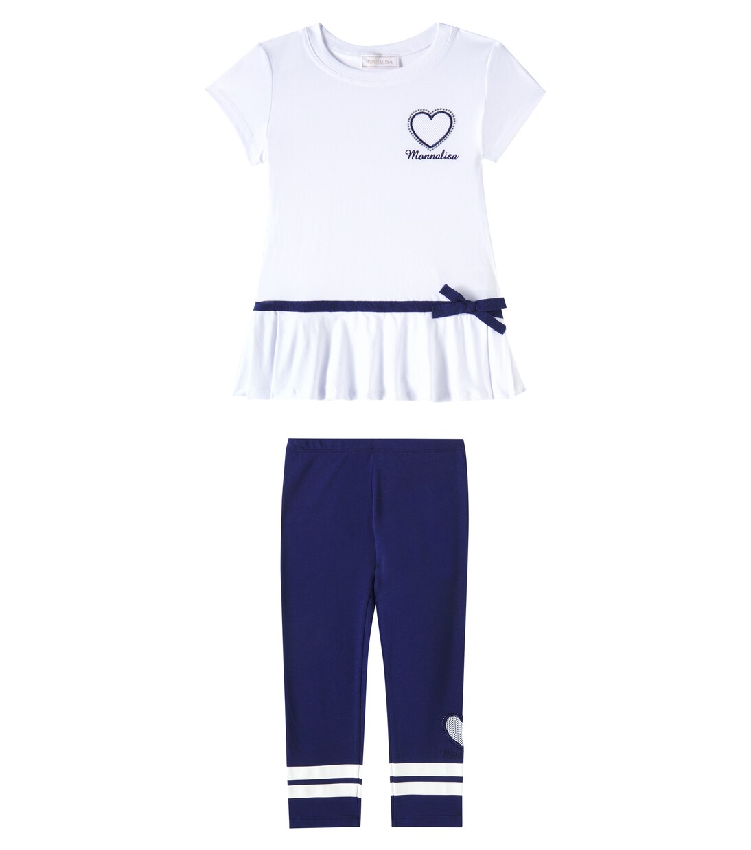 Cotton jersey top and leggings set | Monnalisa