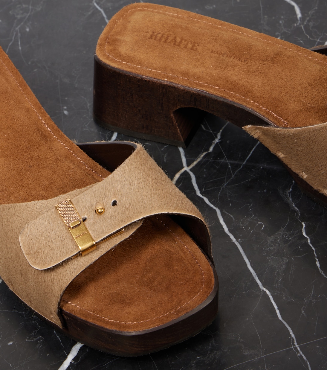 Mules Britt 25 en cuir façon poulain | Khaite